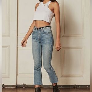 Boyish The Darcy High-Rise Pop Crop Jeans Far Country Denim
